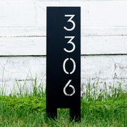 Vertical Yard Address Sign