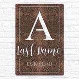 Established Letter Plaque