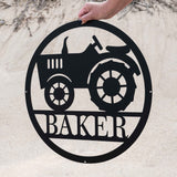 Tractor Circle Monogram