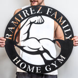 Flexing Bicep Gym Sign